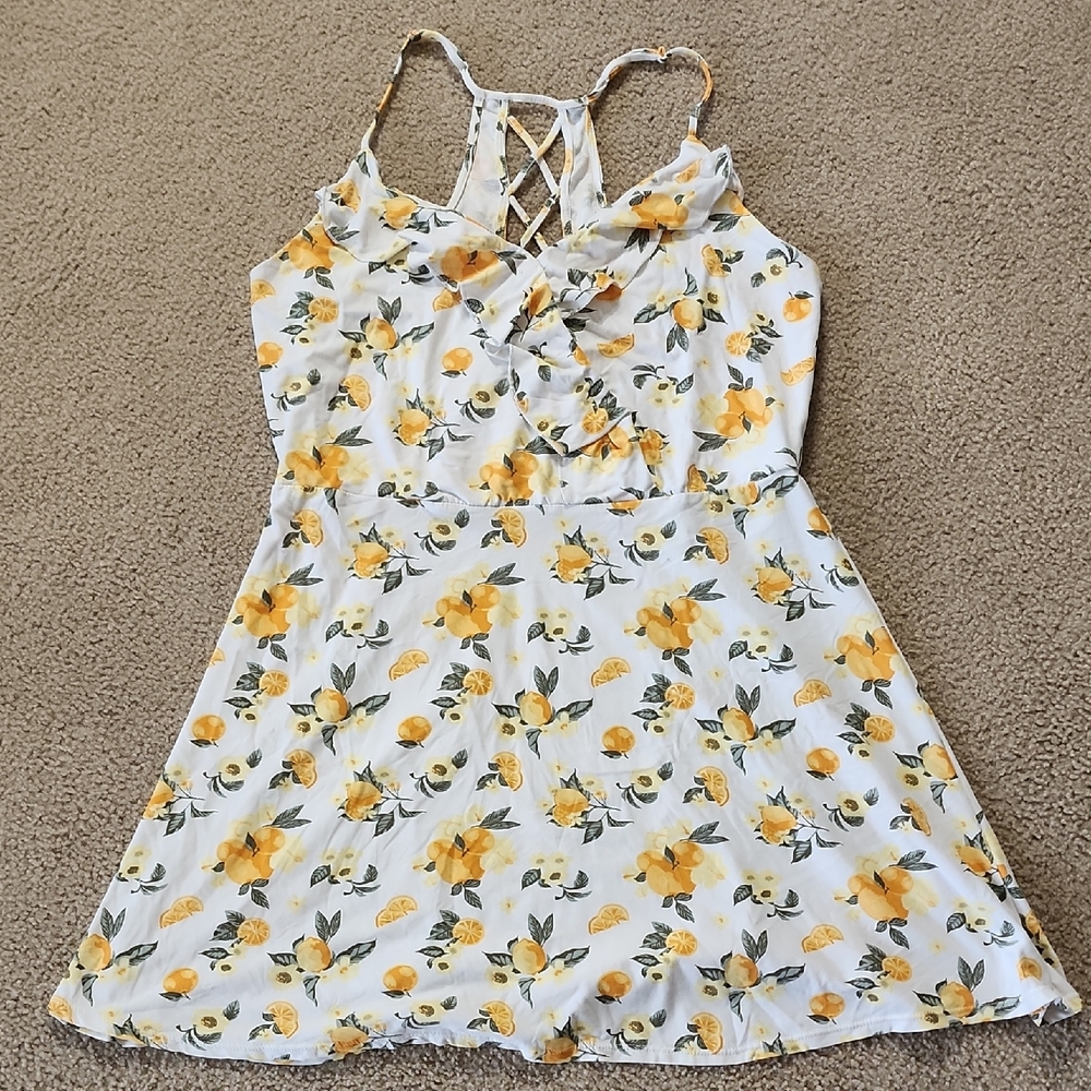 No Boundaries Sunflower Print Mini Dress